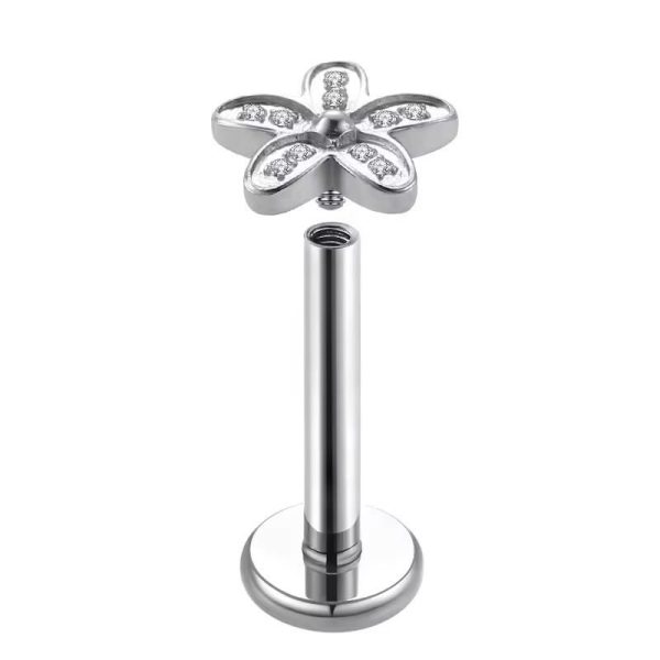 Piercing Labret Flor Titânio/T414 - Imagem 2