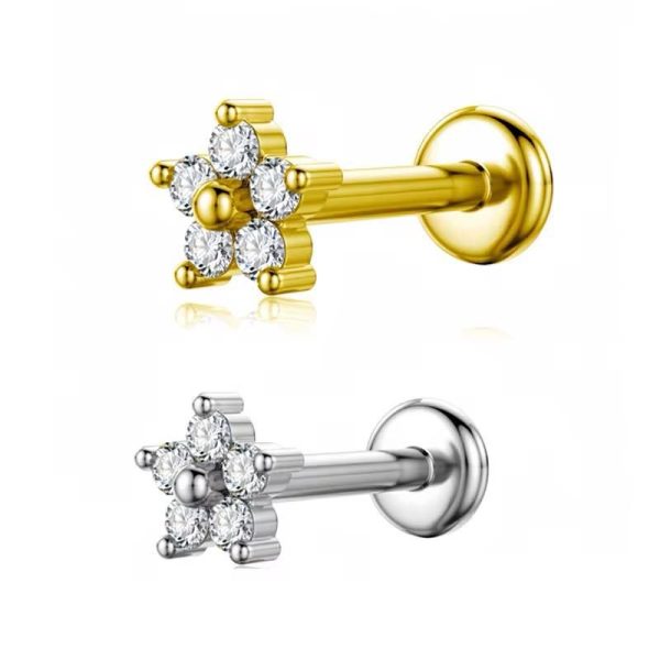 Labret Flor Titânio/TLA374 - Imagem 1