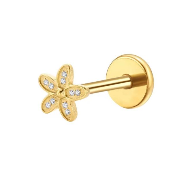 Piercing Labret Flor Titânio/T414 - Imagem 3