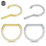 Piercing Meia Argola Titânio Zircônia Frontal/T691