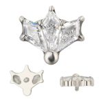 Piercing Labret Aço 3 Zircônia/A741 - Imagem 3