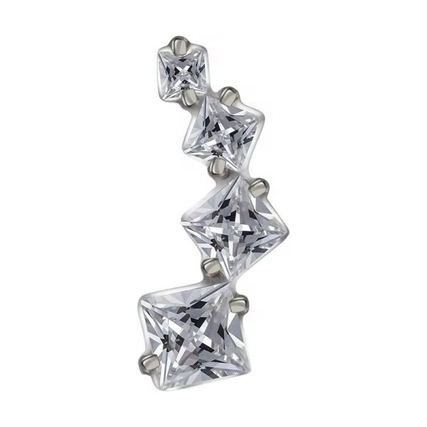 Piercing Lbaret Titânio 4 quadrados/T660 - Imagem 1