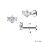Piercing Labret Aço 3 Zircônia/A741 - Imagem 5