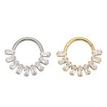 Piercing Argola Titânio com 9 Zirconias/T687