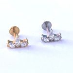 Piercing Labret  Titânio 3 Zircônia/T667