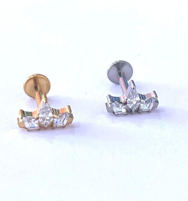Piercing Labret  Titânio 3 Zircônia/T667 - Imagem 1