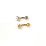Piercing Banana Titânio 3 Zircônia/T680