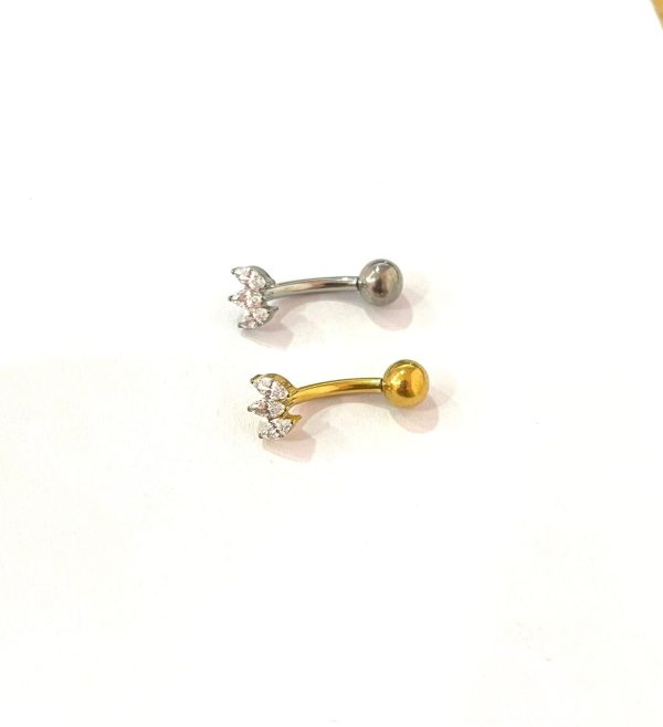Piercing Banana Titânio 3 Zircônia/T680 - Imagem 1