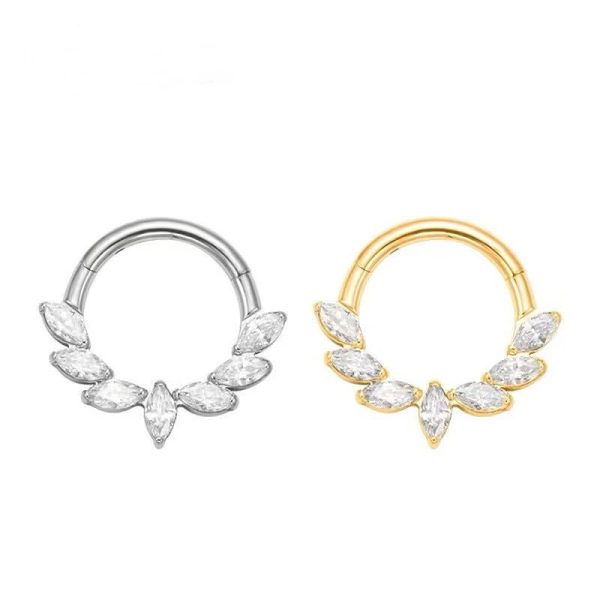 Piercing Argola Titânio com Zirconias/T686 - Imagem 1