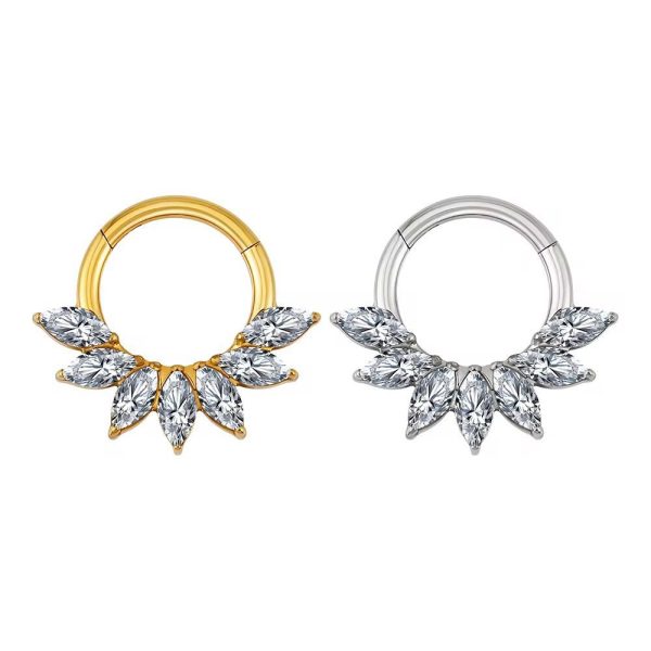 Piercing Argola Titânio com 7 Zircônias/T690 - Imagem 1