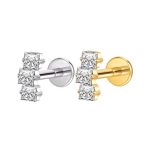 Piericng Labret Titânio 3 quadrados/T669