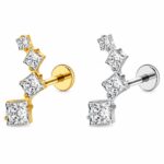 Piercing Lbaret Titânio 4 quadrados/T660