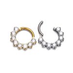 Piercing Argola Titânio Zircônia Cravejada/T701