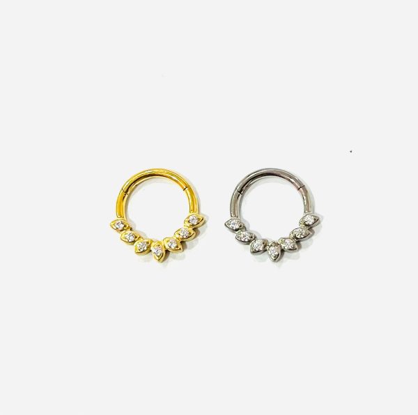 Piercing Argola Titânio Zircônia Cravejada/T703 - Imagem 1