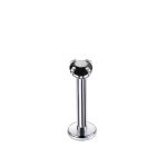 Piericing labret Titânio Ponto de Luz Com Garras Pedra Black/T728