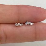 Piercing Labret Titânio 3 Pedras Zircônia/T730