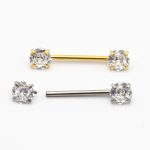 Piercing Mamilo Titânio Zirconia Redonda/TM393 - Imagem 5