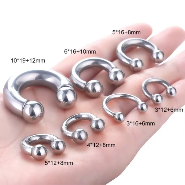 Piercing Ferradura Alargadora Titânio Rosca Interna/T748 - Imagem 3