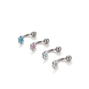 Piercing Umbigo Titânio Flor 6/T733