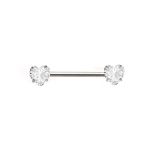 Piercing Mamilo Titânio Zircônia Coração/TM392 - Imagem 6