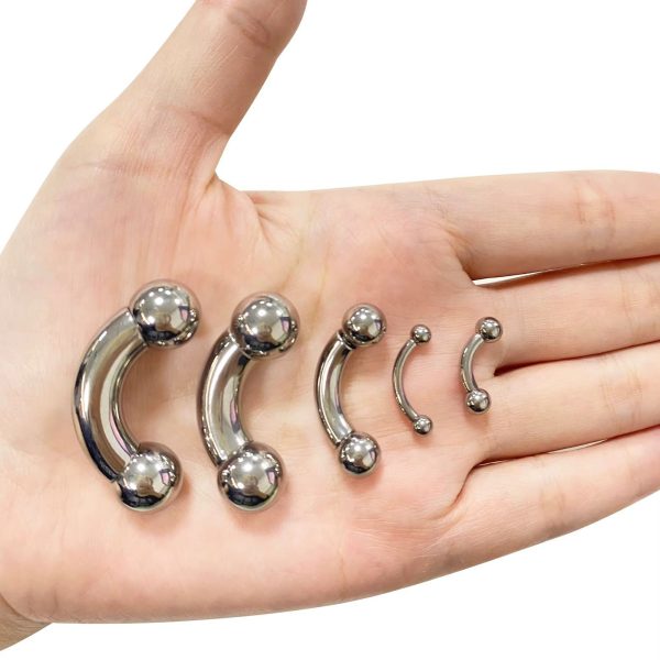 Piercing Barbell Curvo Alargador Titânio Rosca Interna /T747 - Imagem 5