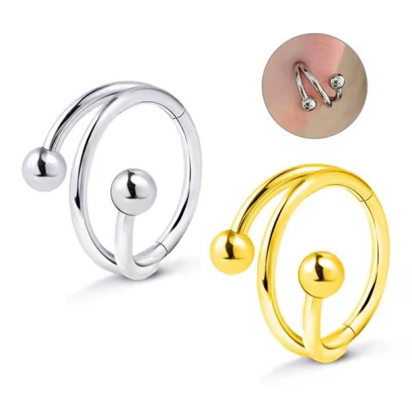 Piercing Argola Titânio Duplo Efeito/T750 - Imagem 1