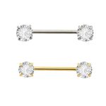 Piercing Mamilo Titânio Zirconia Redonda/TM393