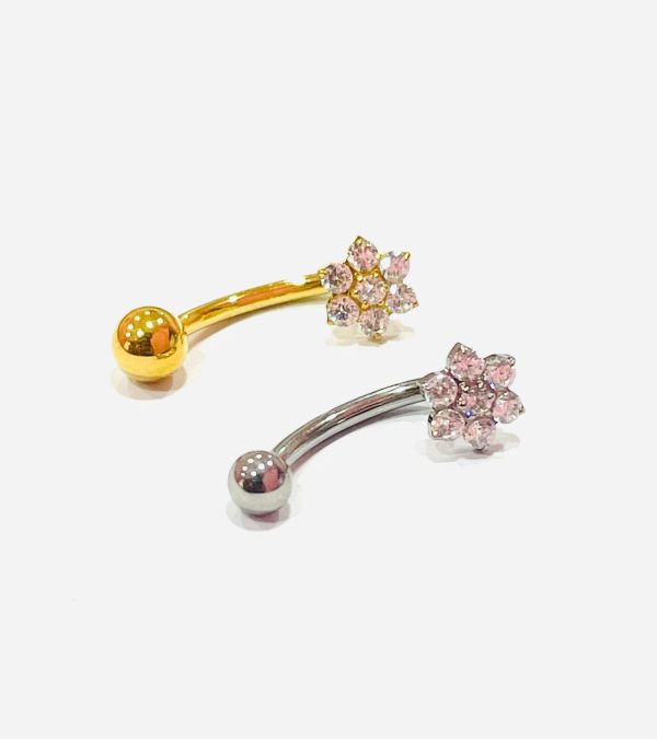 Piercing Umbigo Titânio Flor 6/T733 - Imagem 2