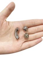 Piercing Barbell Curvo Alargador Titânio Rosca Interna /T747 - Imagem 4