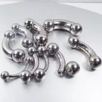 Piercing Barbell Curvo Alargador Titânio Rosca Interna /T747 - Imagem 2