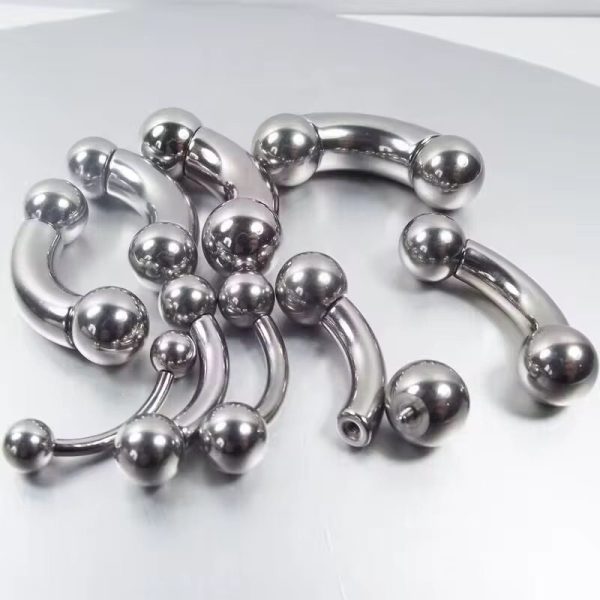 Piercing Barbell Curvo Alargador Titânio Rosca Interna /T747 - Imagem 2