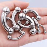 Piercing Barbell Curvo Alargador Titânio Rosca Interna /T747