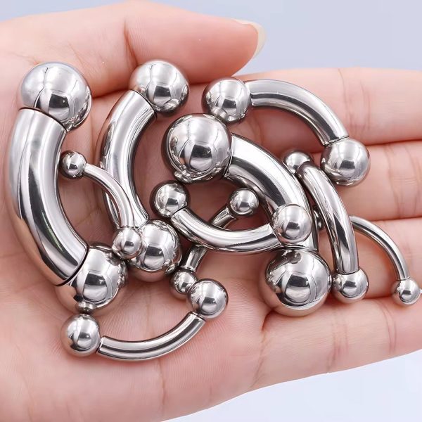 Piercing Barbell Curvo Alargador Titânio Rosca Interna /T747 - Imagem 1