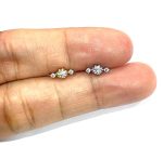 Piercing Labret Aço Geométrico com Zircônia/A742 - Imagem 3
