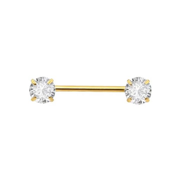 Piercing Mamilo Titânio Zirconia Redonda/TM393 - Imagem 4