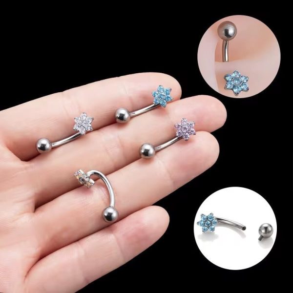 Piercing Umbigo Titânio Flor 6/T733 - Imagem 4