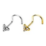 Piercing Nostril Titânio Zircônia Trinity /T758