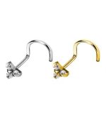 Piercing Nostril Titânio Zircônia Trinity /T758