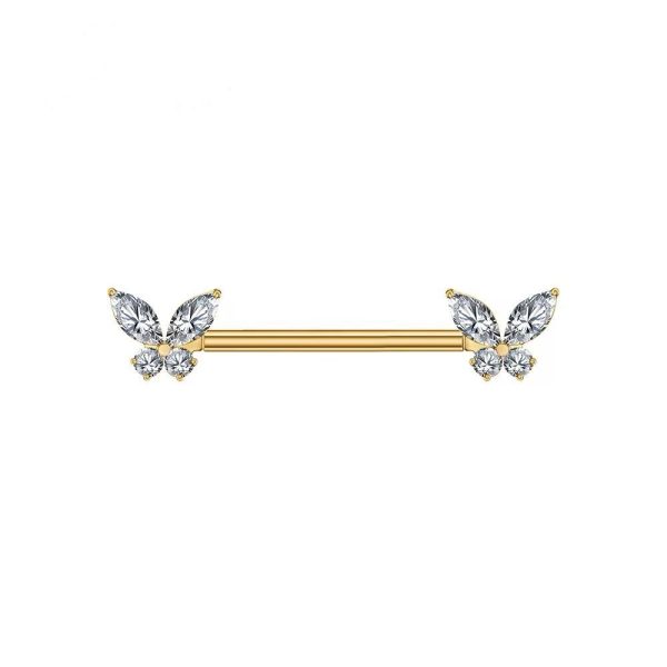 Piercing Titânio Mamilo Borboleta/T753 - Imagem 2