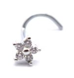 Piercing Nostril Titânio Zircônia Flor 5 Pétalas /T762 - Imagem 3