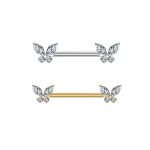 Piercing Titânio Mamilo Borboleta/T753