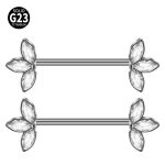 Piercing Titânio Mamilo Zircônia /T754 - Imagem 5