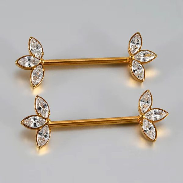 Piercing Titânio Mamilo Zircônia /T754 - Imagem 4