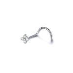 Piercing Nostril Titânio Zircônia Flor 4 Pétalas /T759