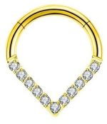 Piercing Argola Titânio Gota  com  Zircônia /TAC007 - Imagem 2