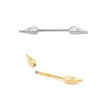 Piercing Mamilo Aço Cirúrgico Zircônia Cravejada/A777