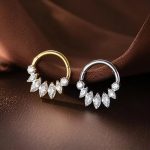 Piercing Argola Titânio Segmento Articulado Zircônia Cravejada/T770 - Imagem 8