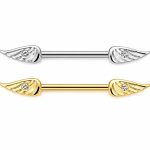 Piercing Mamilo Aço Cirúrgico Zircônia Cravejada/A777