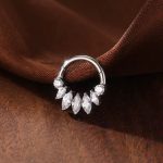 Piercing Argola Titânio Segmento Articulado Zircônia Cravejada/T770 - Imagem 2