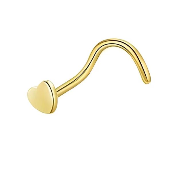 Piercing Nostril Aço Cirúrgico Coração Liso /A779 - Imagem 2